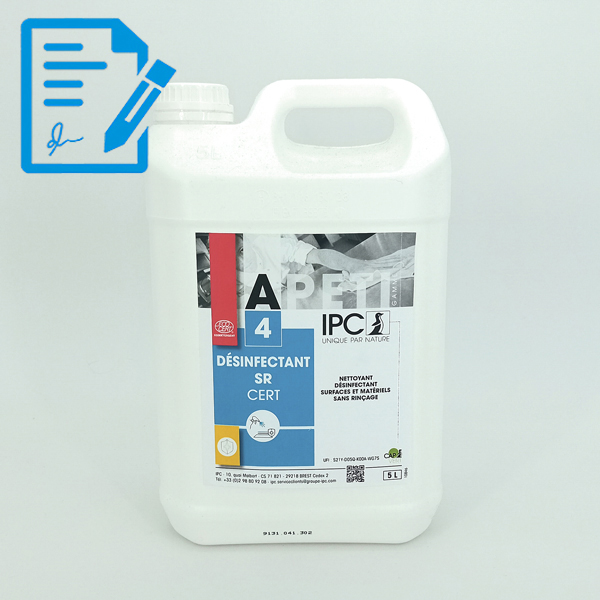 A4 DESINFECTANT SR CERT