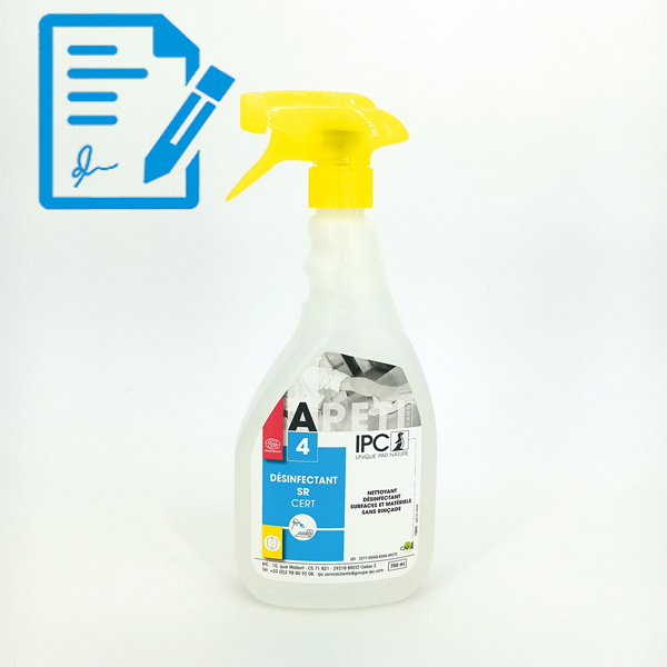 A4 DESINFECTANT SR CERT